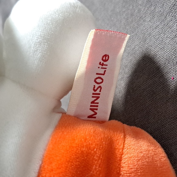 Miniso Life Horned Ghost Squishy White Orange Black Plush Toy VG 11" - Picture 3 of 6